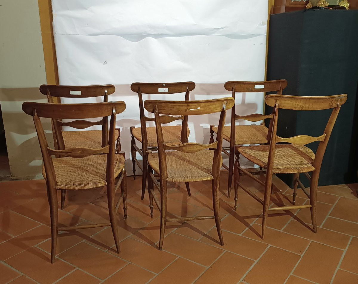 Late 19th Century Six Miniature Chairs-photo-5