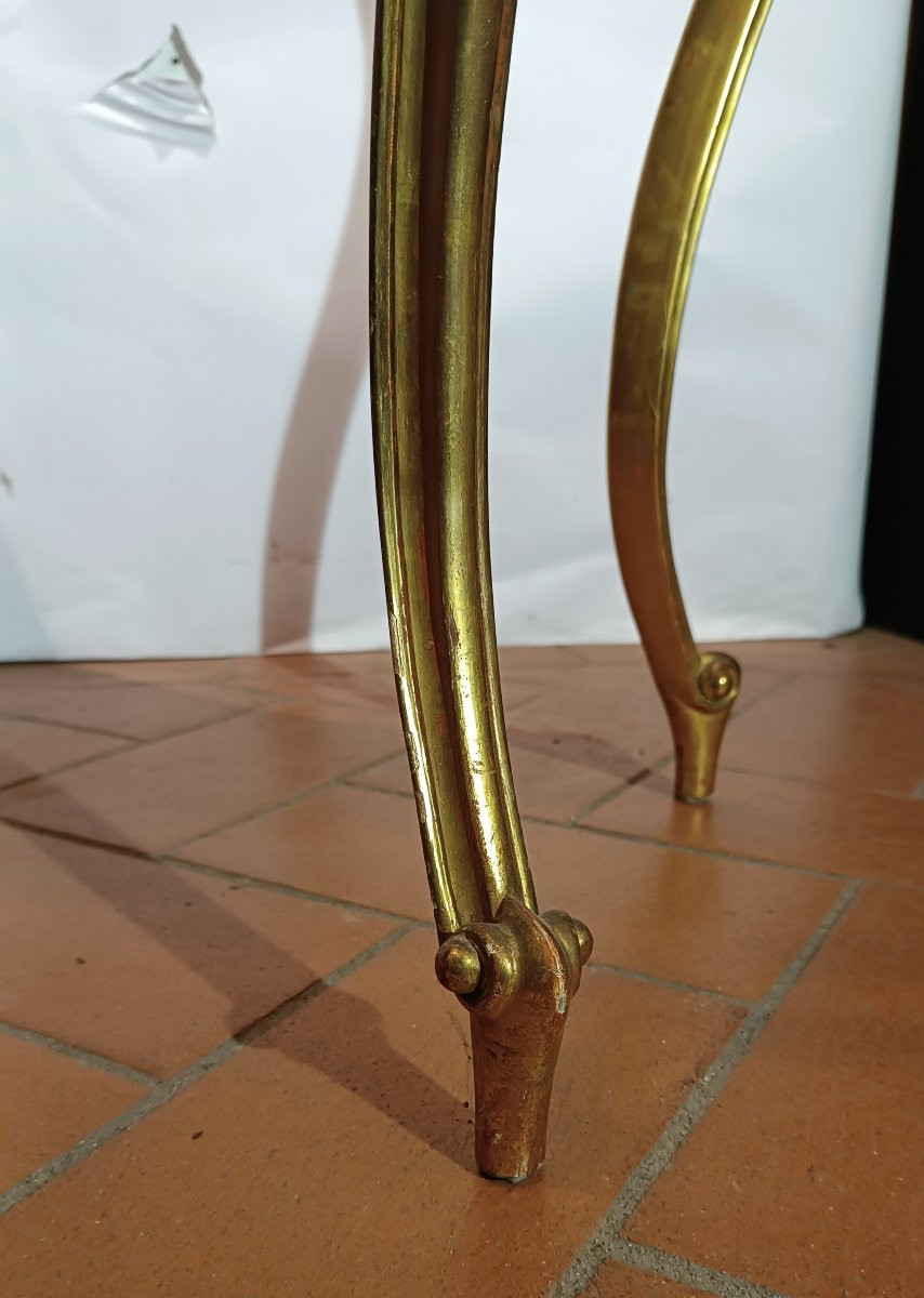 TABLE BASSE EN BOIS DORÉ STYLE LOUIS XV MILIEU DU 19ème SIÈCLE-photo-7