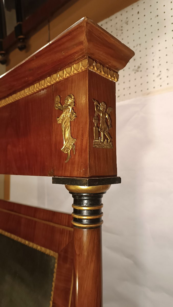 PSYCHÉ EMPIRE EN NOYER DÉBUT DU 19ème SIÈCLE-photo-3