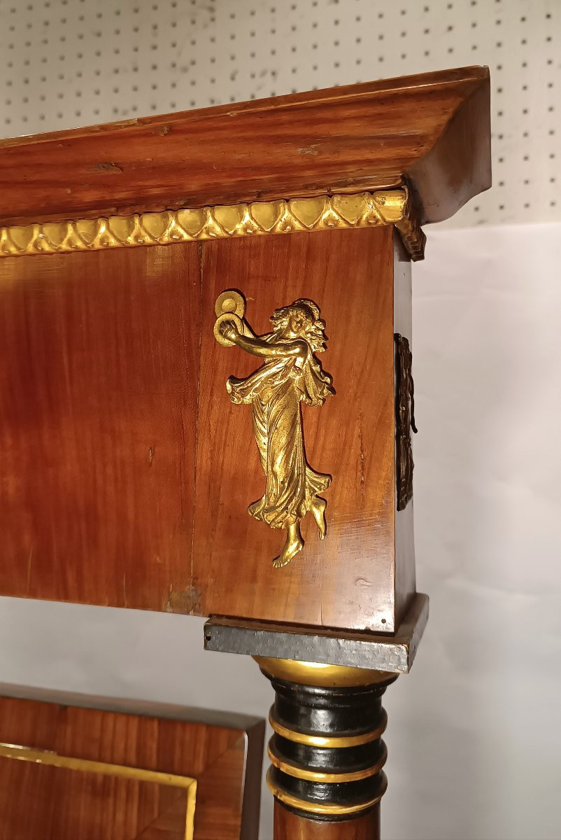 PSYCHÉ EMPIRE EN NOYER DÉBUT DU 19ème SIÈCLE-photo-4