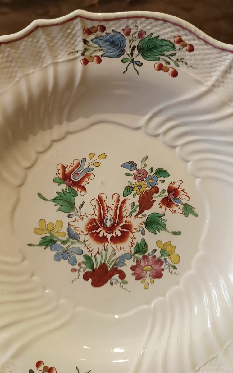 ASSIETTE TULIPES GINORI FIN DU 18ème SIÈCLE-photo-2