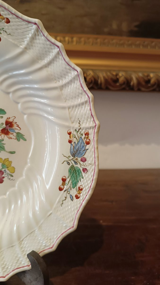 ASSIETTE TULIPES GINORI FIN DU 18ème SIÈCLE-photo-4