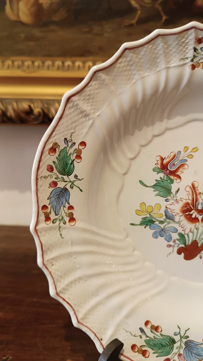 ASSIETTE TULIPES GINORI FIN DU 18ème SIÈCLE-photo-2