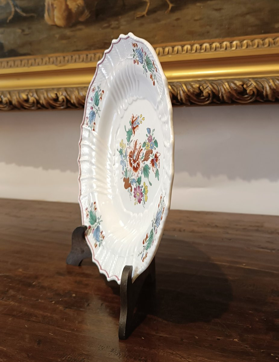 ASSIETTE TULIPES GINORI FIN DU 18ème SIÈCLE-photo-4