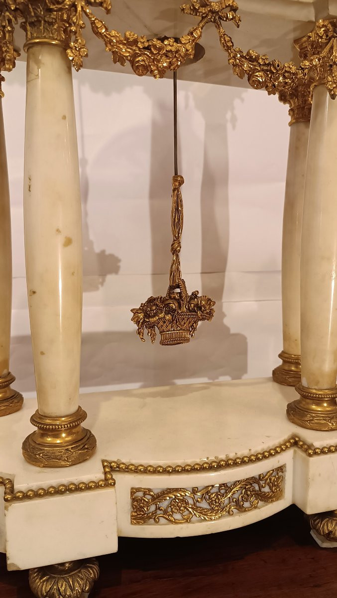 Mid-19th Century Napoleon III Marble And Gilt-bronze Clock-photo-7
