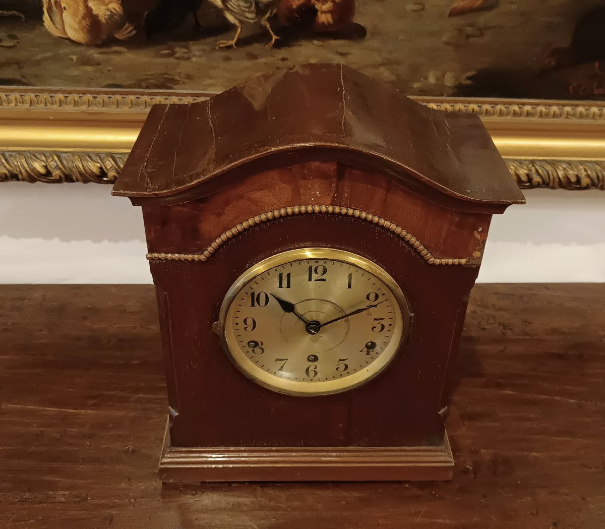 PENDULE WESTMINSTER DANS UN BOÎTIER EN ACAJOU SECONDE MOITIÉ DU 19ème SIÈCLE-photo-1