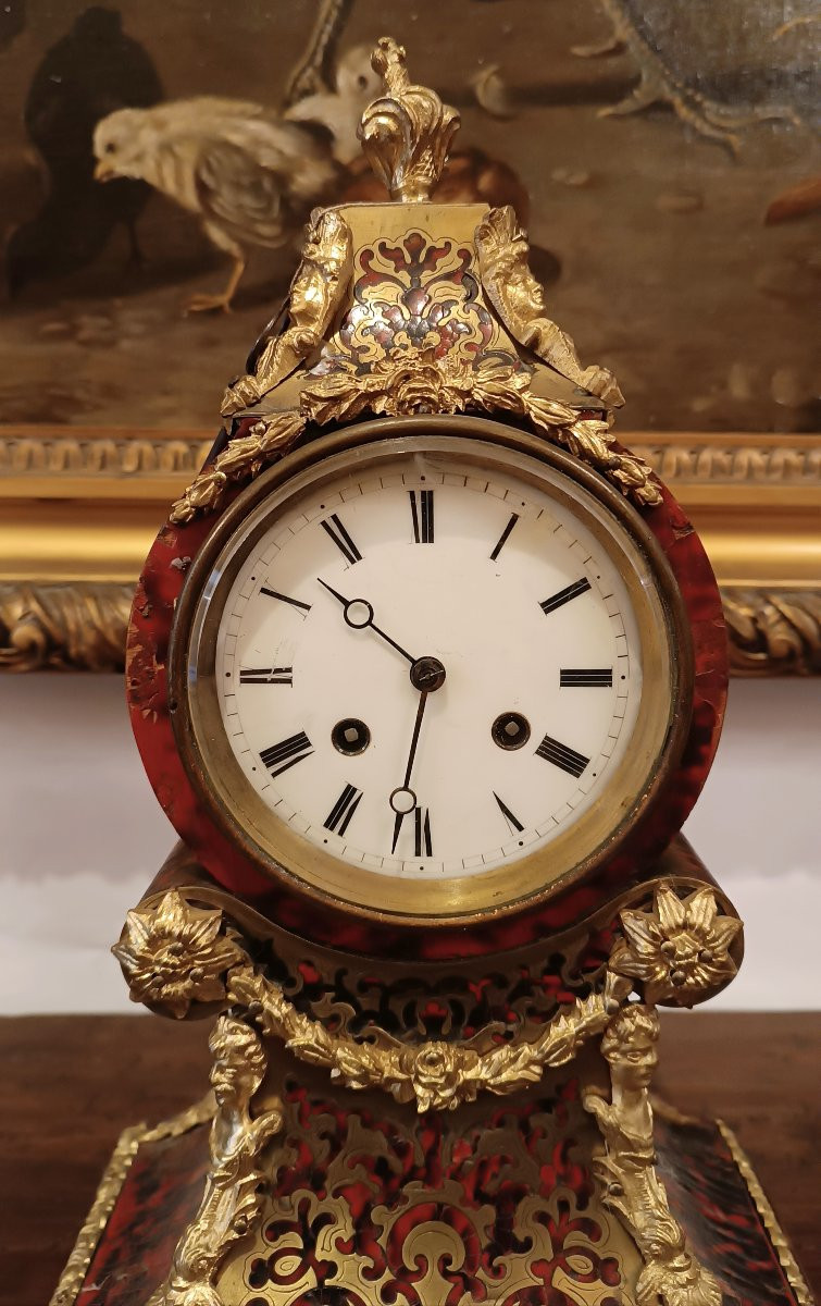 Mid-19th Century Boulle Inlaid Clock-photo-2