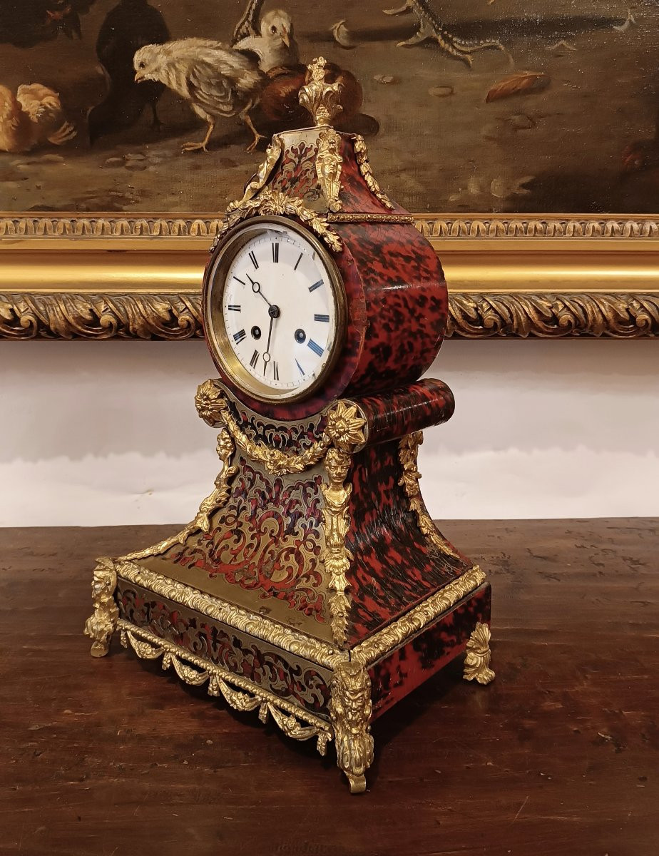 Mid-19th Century Boulle Inlaid Clock-photo-1