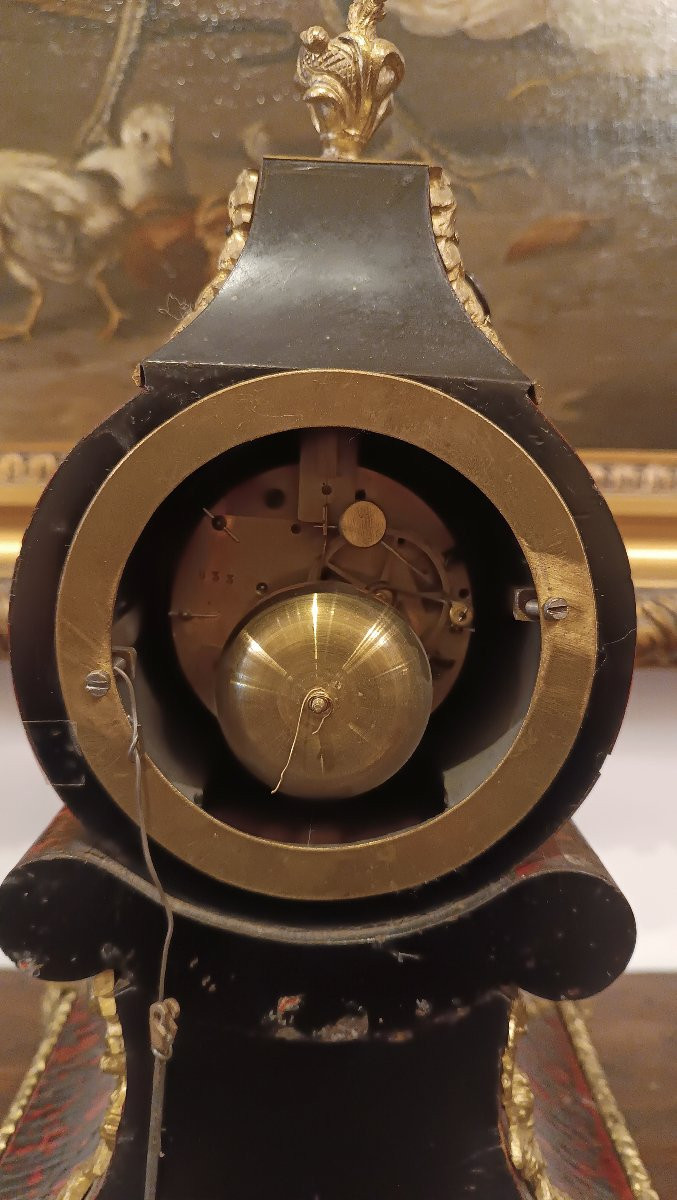 Mid-19th Century Boulle Inlaid Clock-photo-4