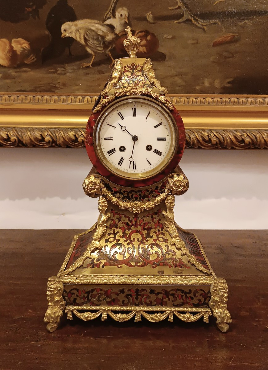 Mid-19th Century Boulle Inlaid Clock