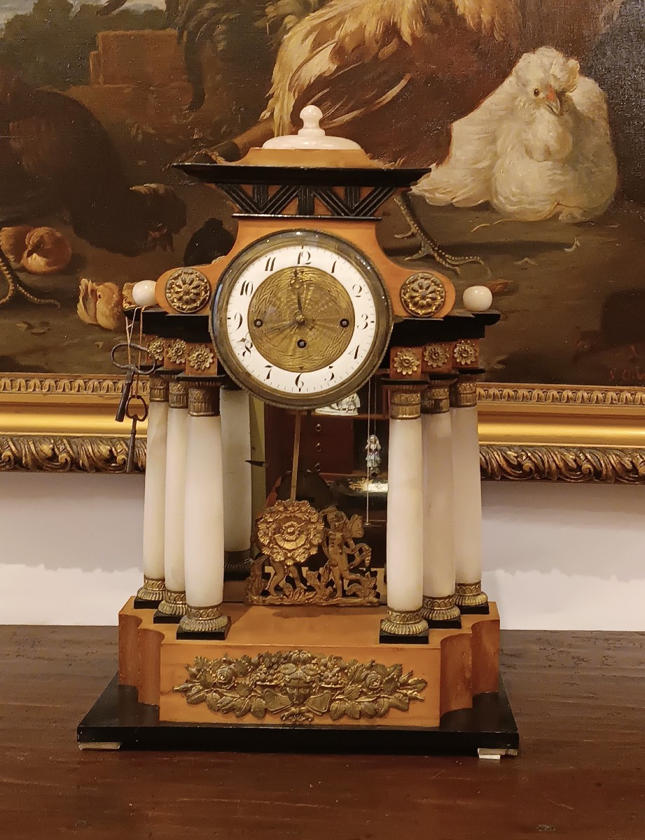 Early 19th Century Viennese "temple" Clock