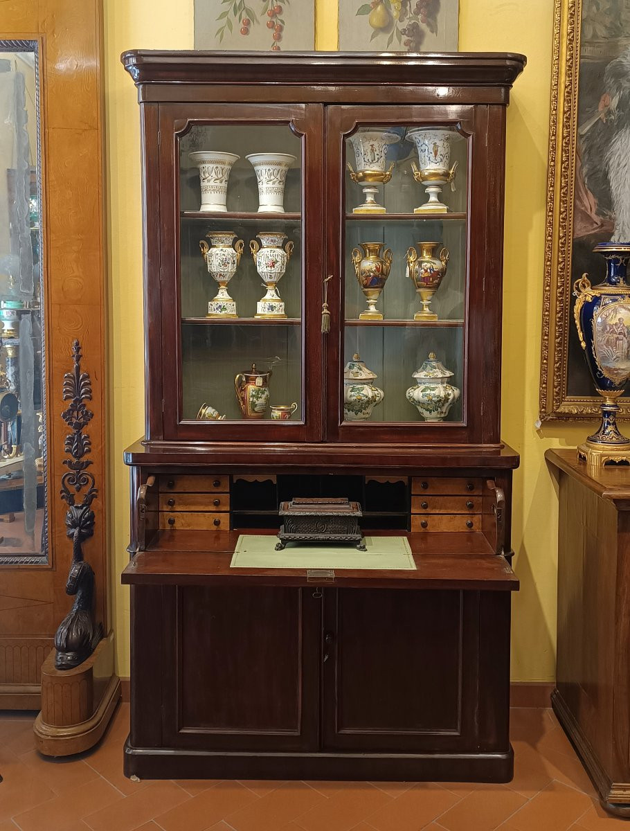 Second Half Of The 19th Century Mahogany Display Cabinet-photo-3
