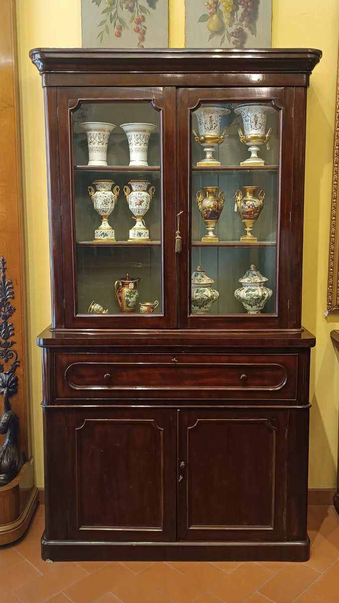 Second Half Of The 19th Century Mahogany Display Cabinet-photo-4