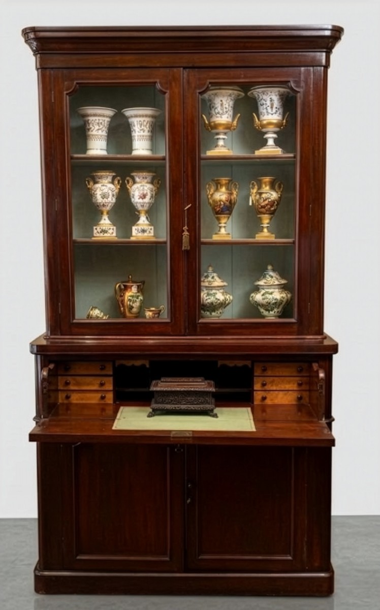 Second Half Of The 19th Century Mahogany Display Cabinet