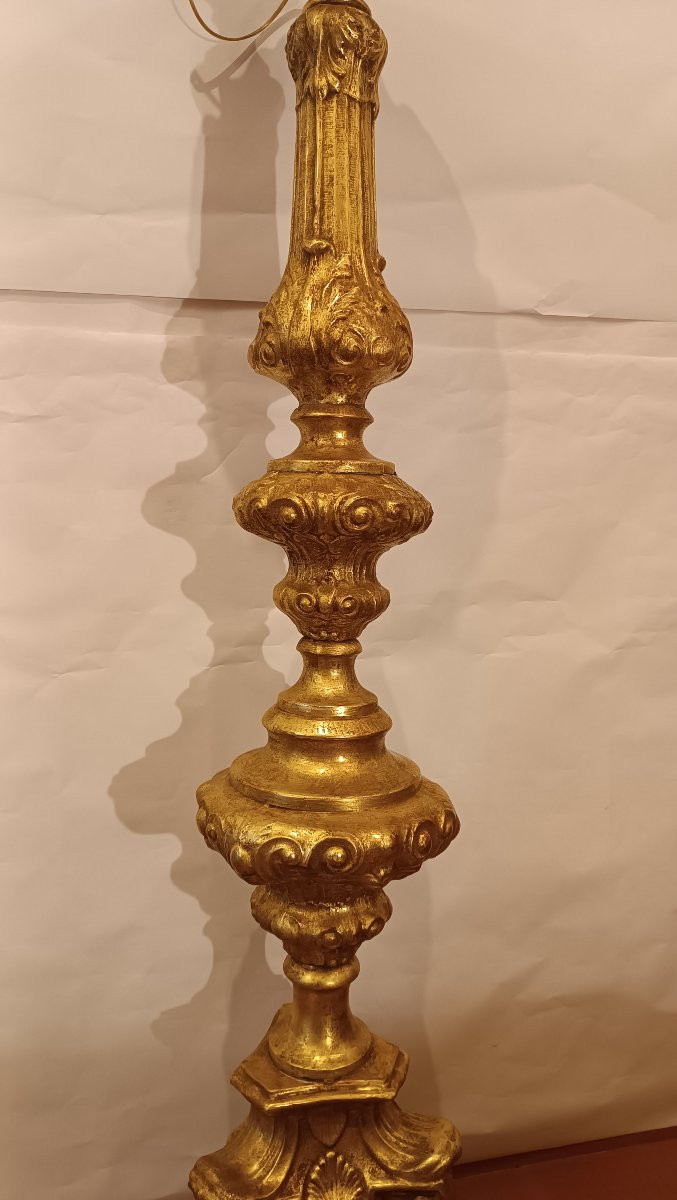 Late 18th Century Gilded Copper Torchlight-photo-2