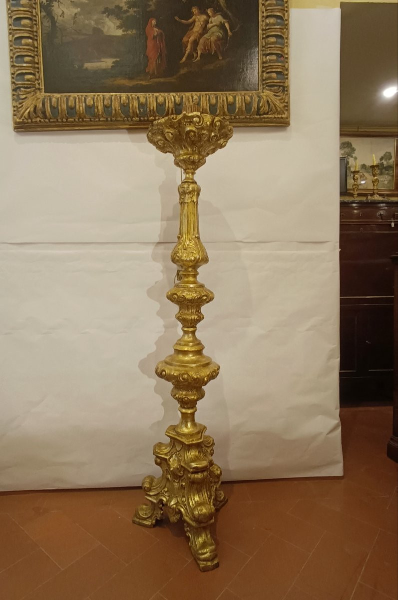 Late 18th Century Gilded Copper Torchlight-photo-3
