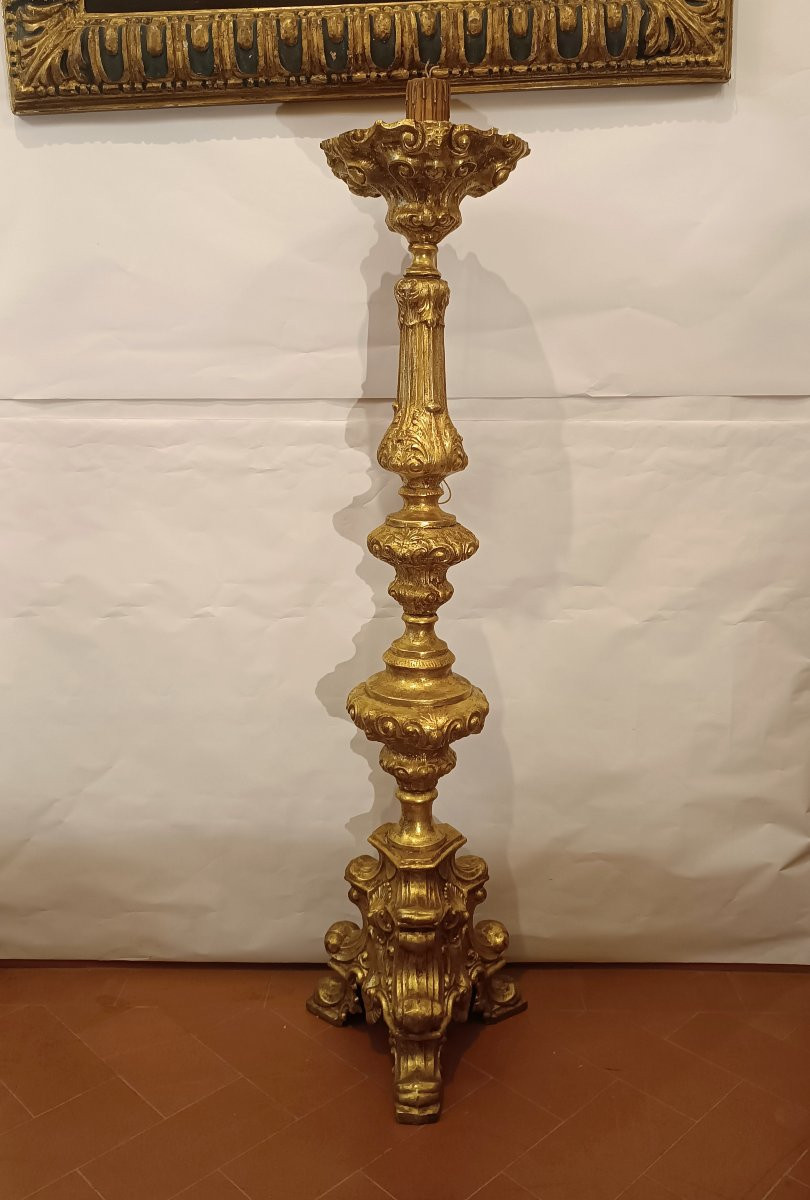Late 18th Century Gilded Copper Torchlight-photo-3