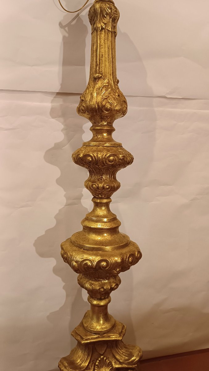 Late 18th Century Gilded Copper Torchlight-photo-6