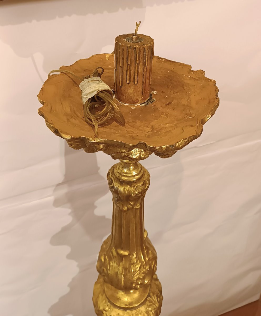 Late 18th Century Gilded Copper Torchlight-photo-8