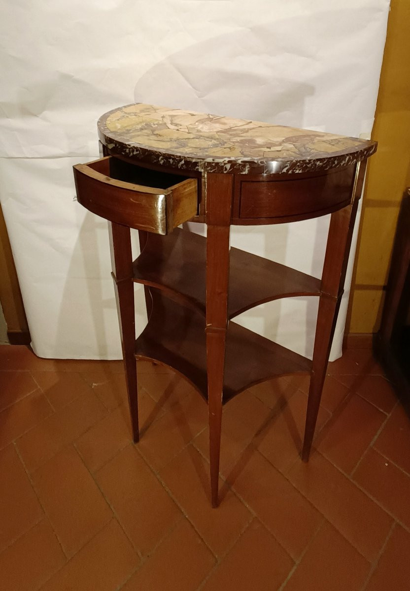 CONSOLLE À PLATEAU DE MARBRE DÉBUT DU 19ème SIÈCLE-photo-2