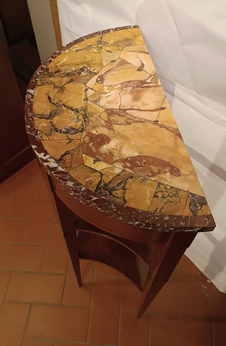 CONSOLLE À PLATEAU DE MARBRE DÉBUT DU 19ème SIÈCLE-photo-3