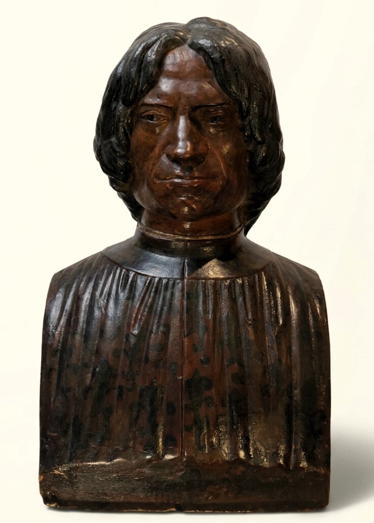 BUSTE EN TERRE CUITE DE LORENZO DE MEDICIS MILIEU DU 19ème SIÈCLE