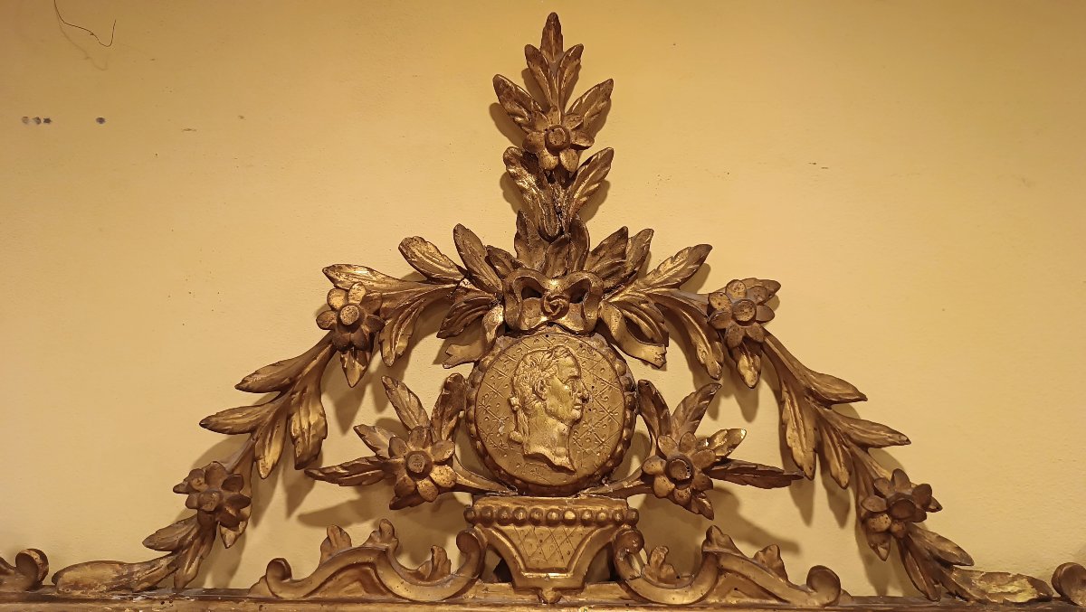 Early 19th Century Directory Fireplace Mirror With Paintings -photo-3