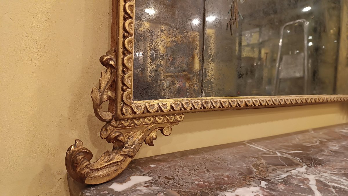 Early 19th Century Directory Fireplace Mirror With Paintings -photo-1
