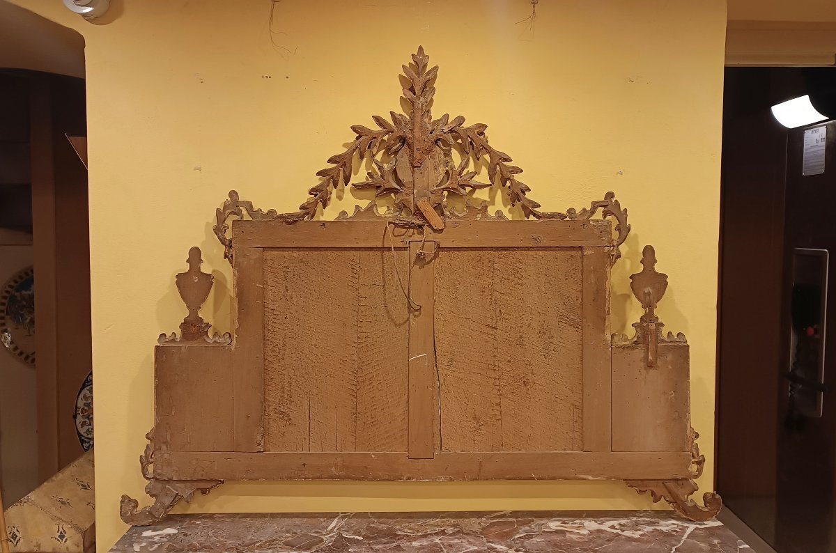 Early 19th Century Directory Fireplace Mirror With Paintings -photo-2