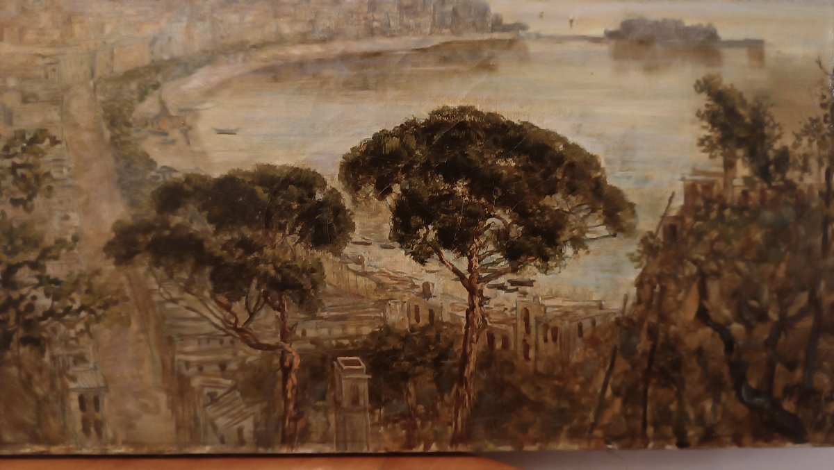  Second Half Of The 19th Century Painting Of The Gulf Of Naples By J.h. Bradely-photo-5