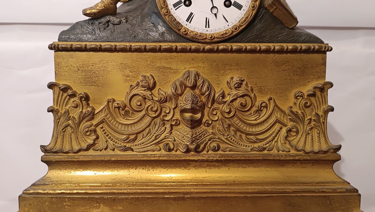 HORLOGE NÉOCLASSIQUE AVEC POÈTE FIN DU 18ème SIÈCLE-photo-7