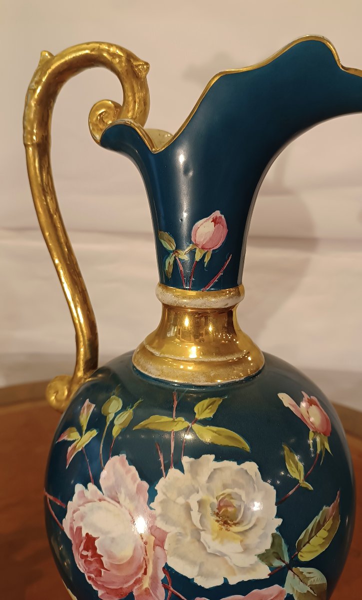 Late 19th Century Pair Of Porcelain Porcelain Jugs-photo-4