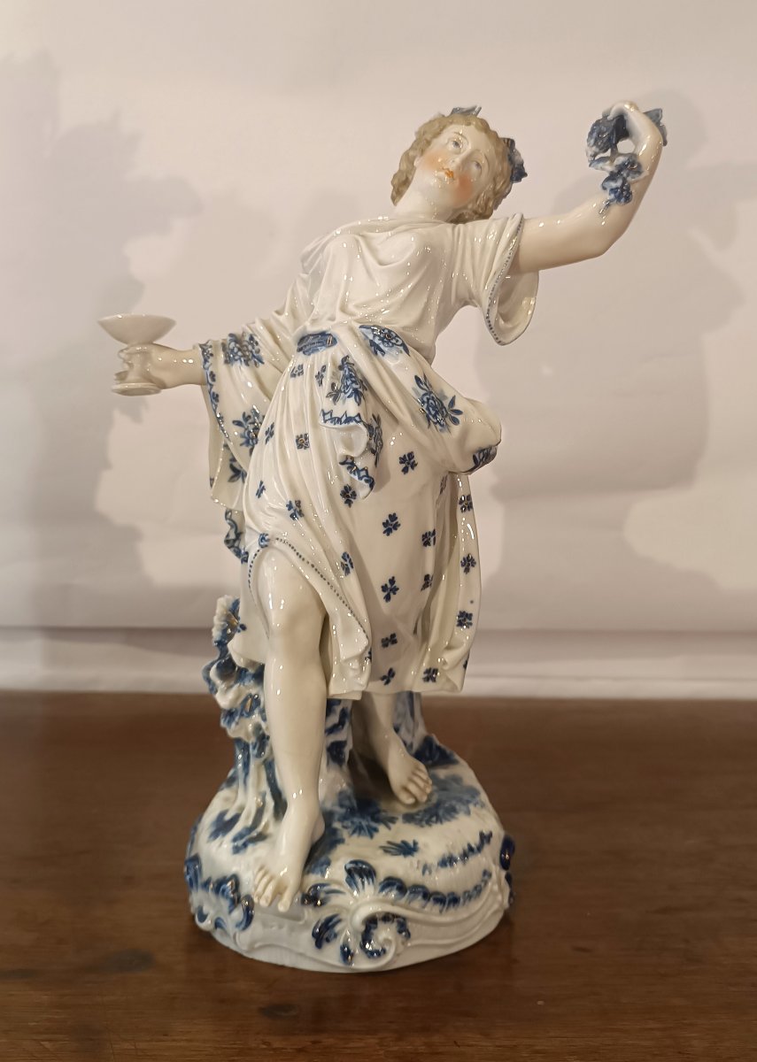 Mid-19th Century Three Rauenstein Porcelain Seasons Figures-photo-3