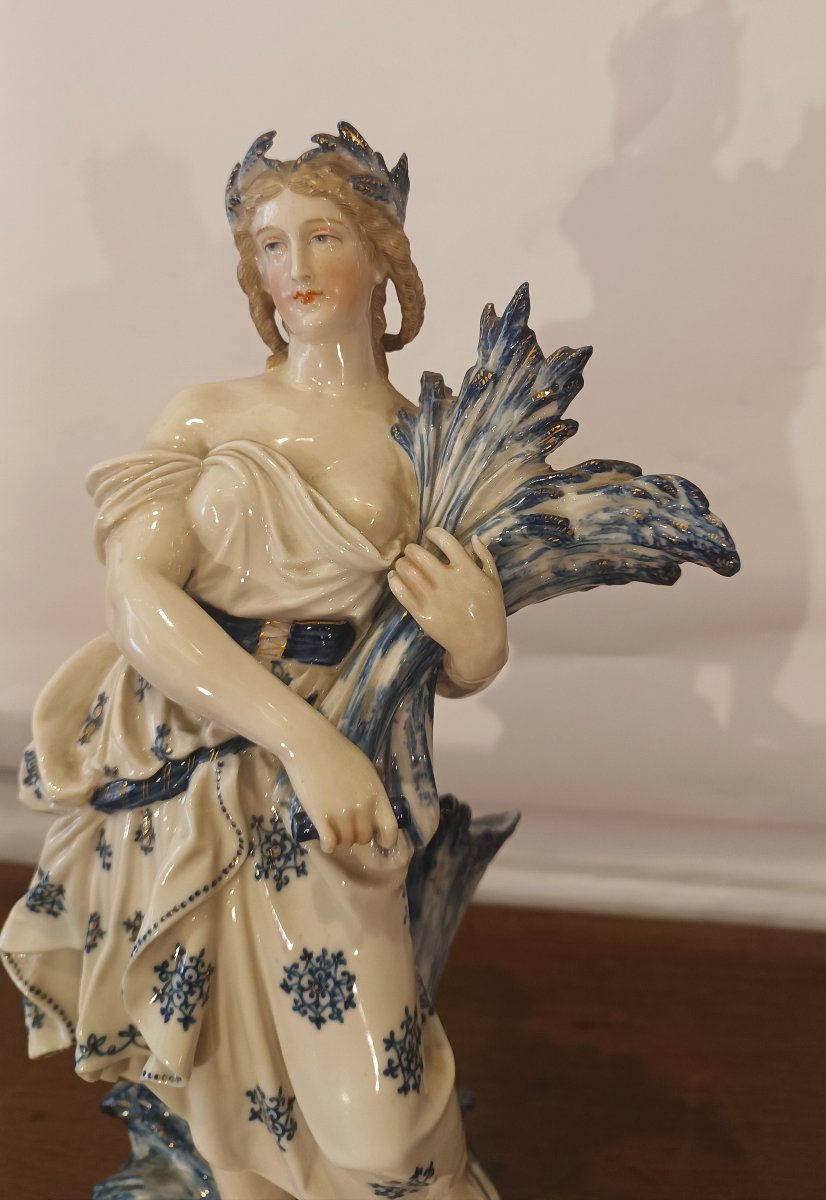 Mid-19th Century Three Rauenstein Porcelain Seasons Figures-photo-3