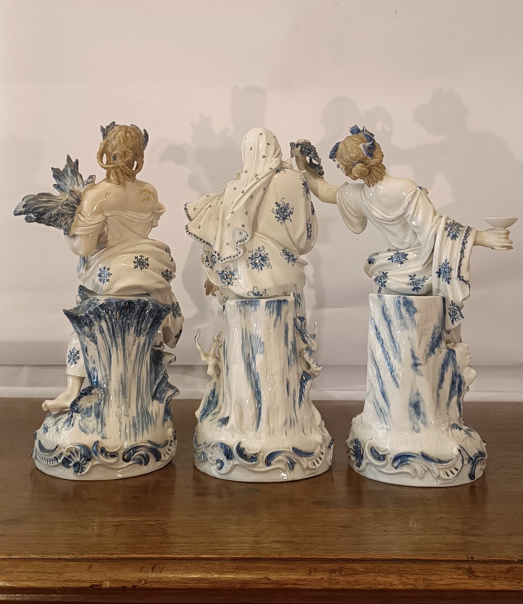 Mid-19th Century Three Rauenstein Porcelain Seasons Figures-photo-7