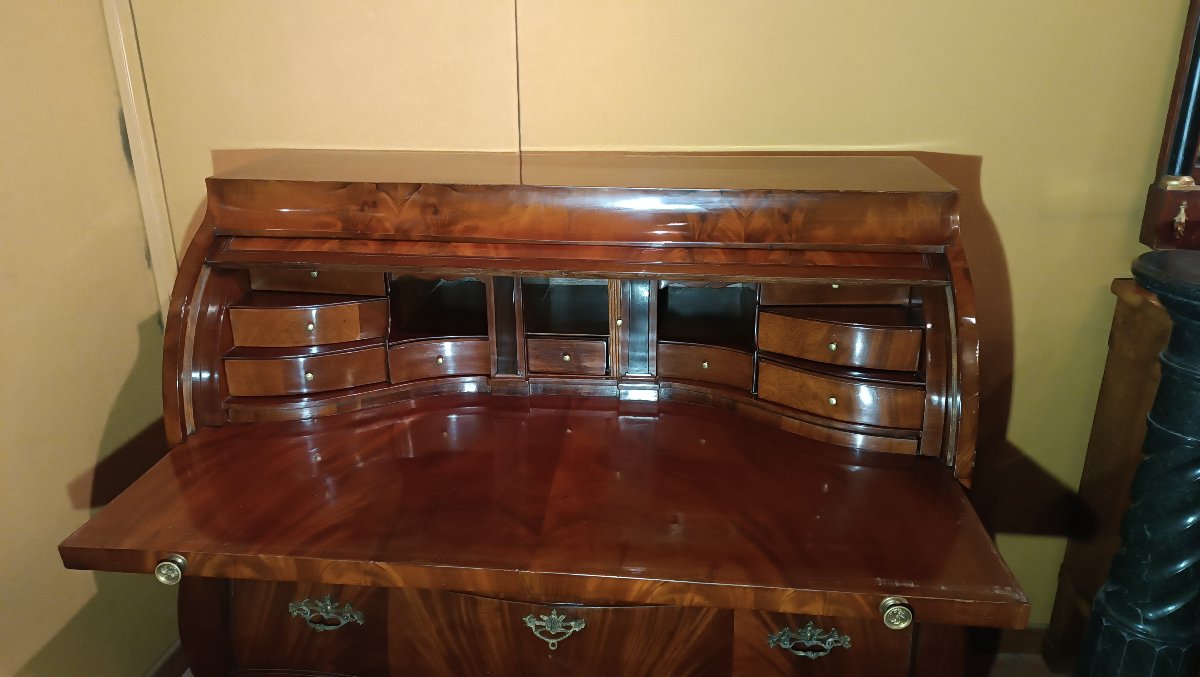 Second Half Of The 18th Century Neoclassical Walnut Roller Folding Table-photo-6