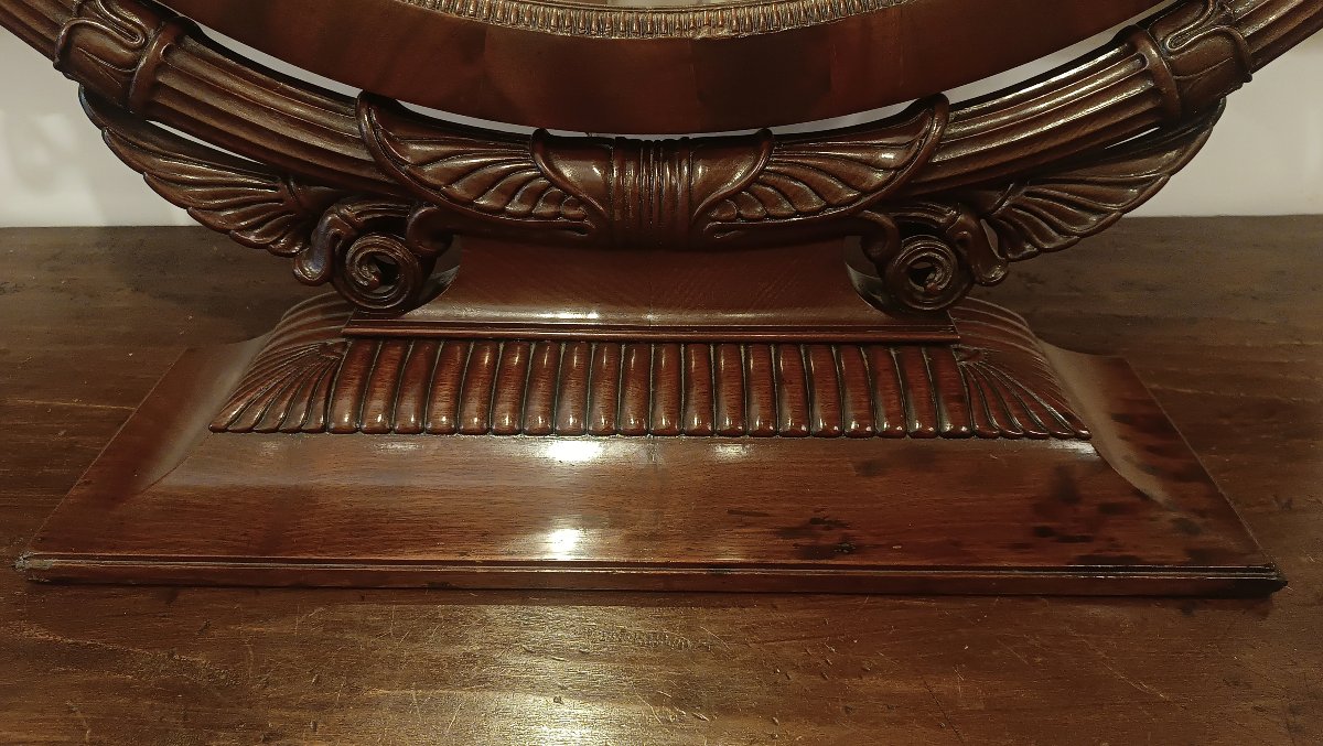 First Half Of The 19th Century Large Charles X Mahogany Psyche-photo-6