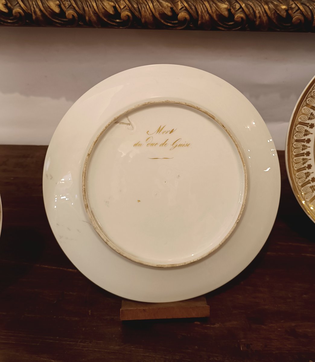 First Half Of The 19th Century Five Old Paris Plates-photo-3