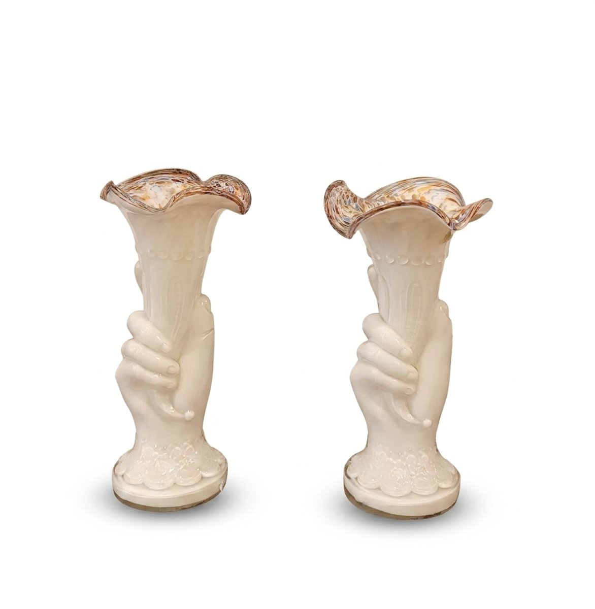 PAIRE DE VASES EN VERRE DE MURANO ANNÉES 1930