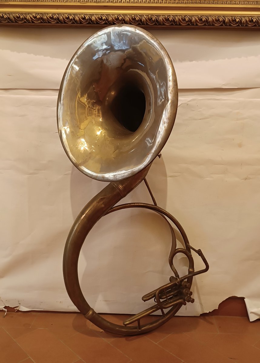 SOUSAPHONE EN LAITON DE LA FIN DU 19ème SIÈCLE-photo-2
