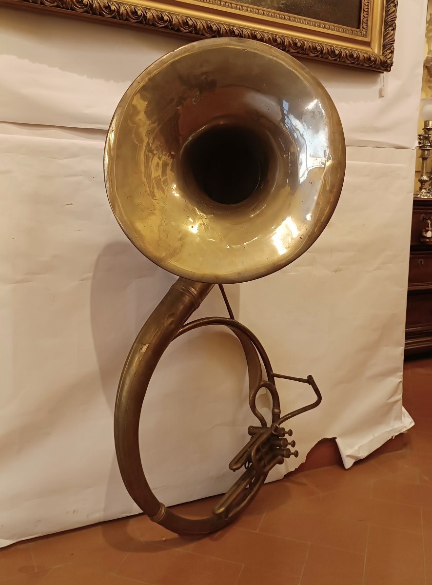 SOUSAPHONE EN LAITON DE LA FIN DU 19ème SIÈCLE-photo-3