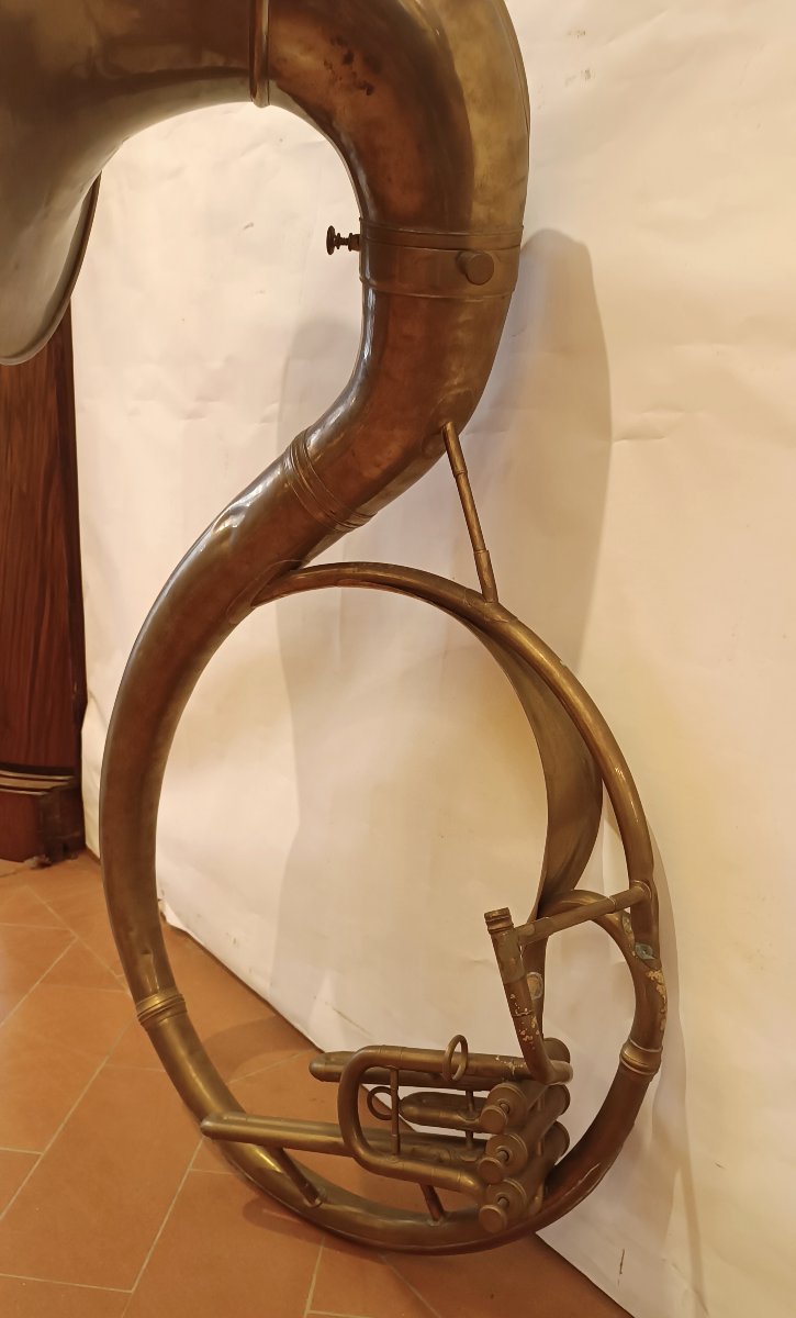 SOUSAPHONE EN LAITON DE LA FIN DU 19ème SIÈCLE-photo-1