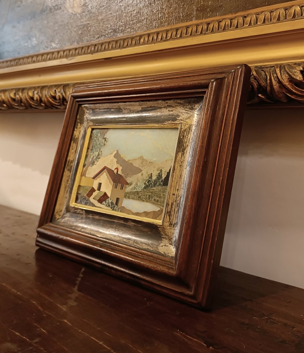 Mid-20th Century  Florentine Commesso In A Frame-photo-5