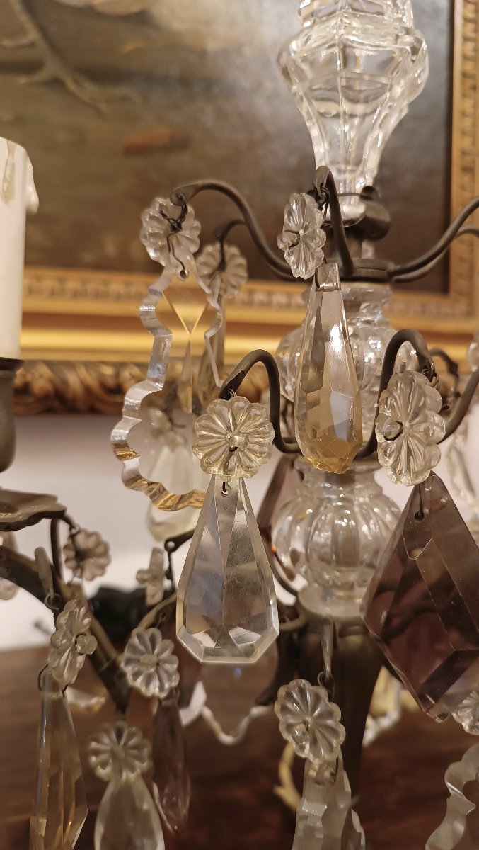 Second Half Of The 19th Century Pair Of Girandolles With Two Lights-photo-1