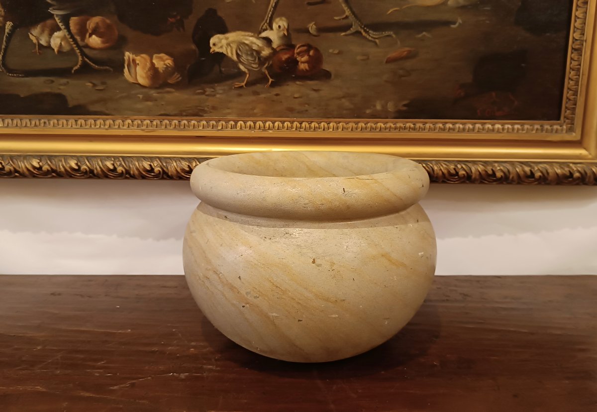 Second Half Of The 19th Century Sandstone Vase-photo-2