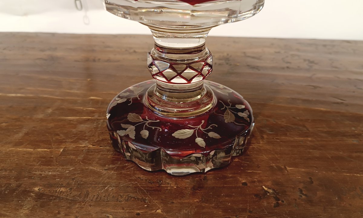 Mid-19th Century Deckelpokal Vase, Engraved-photo-2