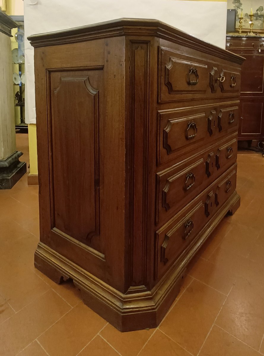 COMMODE LOMBARDIENNE EN NOYER MILIEU DU 17ème SIÈCLE-photo-4