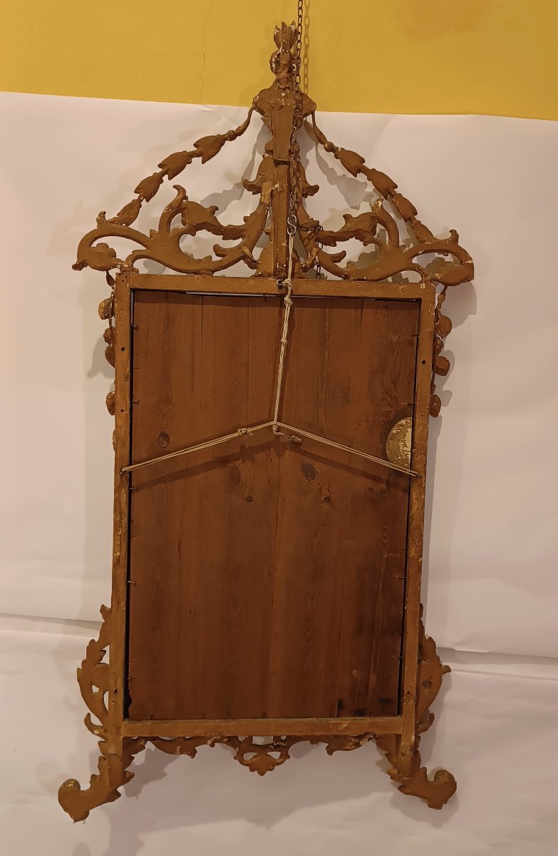 MIROIR DORÉ NÉOCLASSIQUE SECONDE MOITIÉ DU 18ème SIÈCLE-photo-6