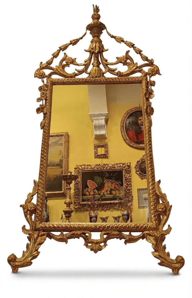 MIROIR DORÉ NÉOCLASSIQUE SECONDE MOITIÉ DU 18ème SIÈCLE