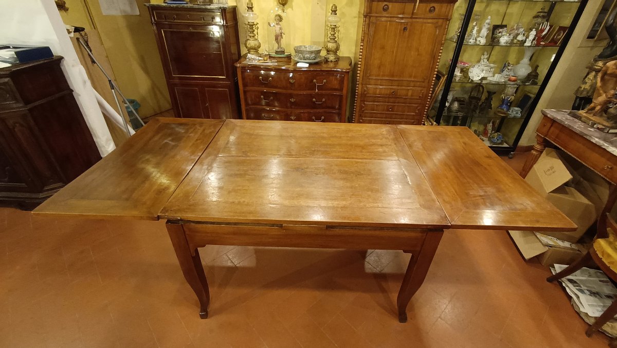 TABLE DE SALLE À MANGER EN NOYER SECONDE MOITIÉ DU 19ème SIÈCLE-photo-1